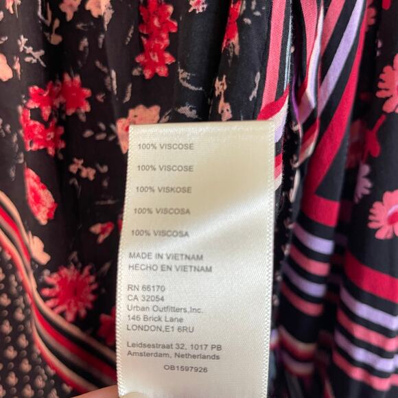 Free People Hazel Buttondown in Black Combo Women’s Top Blouse - Size XS - Picture 4 of 6